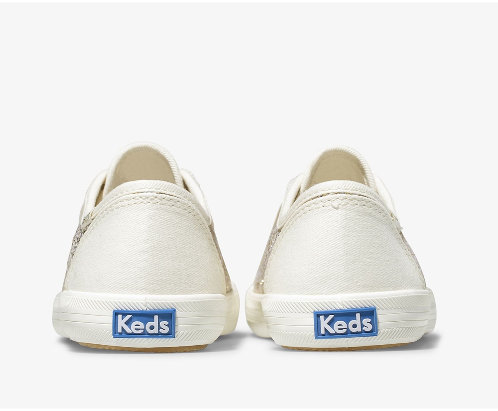 Zapatillas Keds Niños Blancas - Kickstart Metallic Sparkle - 207-QDOLKU